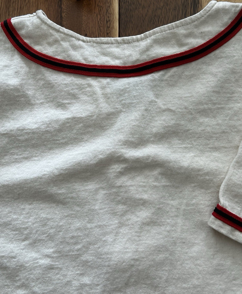 Badger Sportswear Men's Baseball Button-Up Shirt L White Red Short Sleeve2