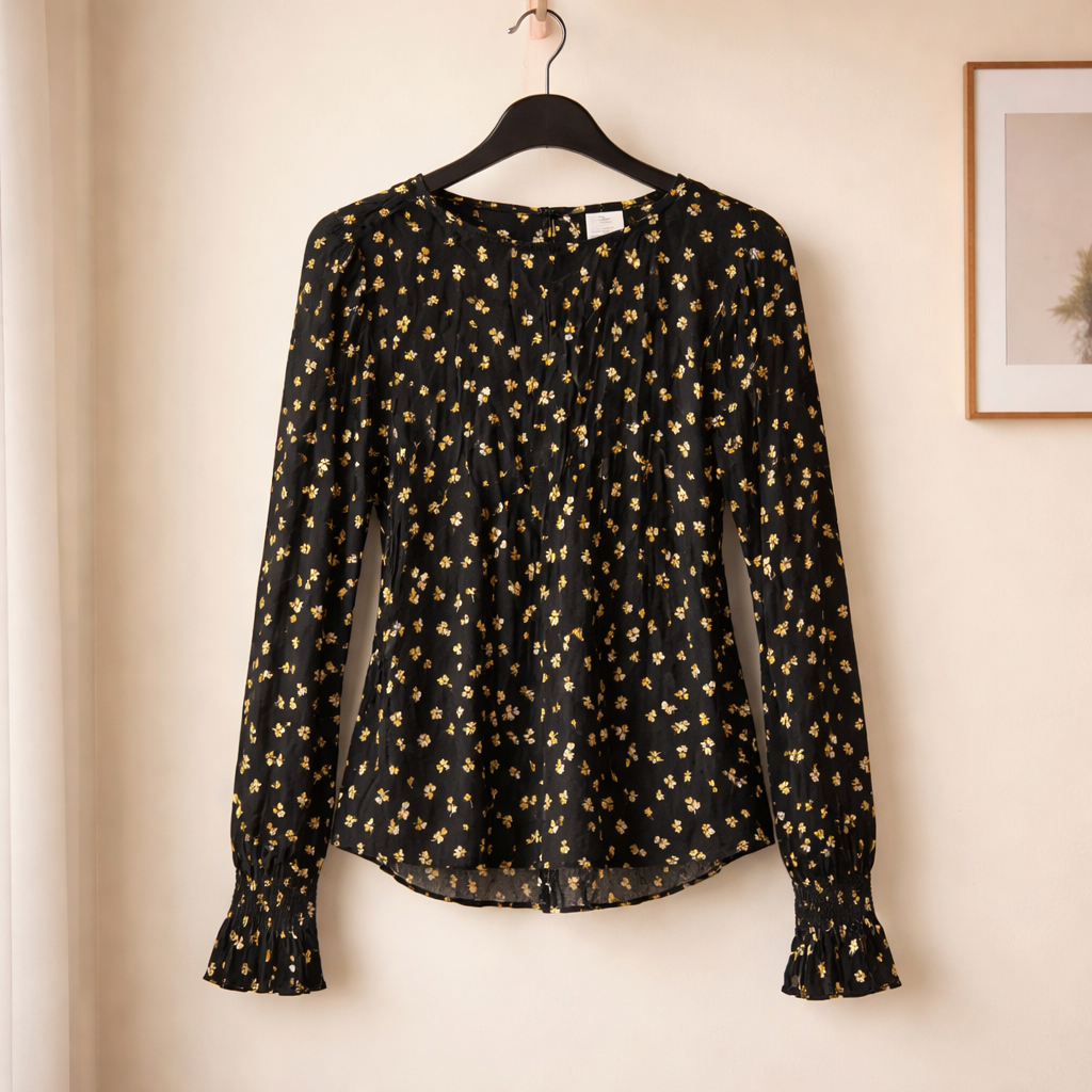 H&M Floral Long Sleeve Blouse